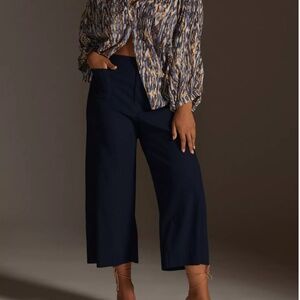 Anthropologie Colette Cropped Wide Leg Pants